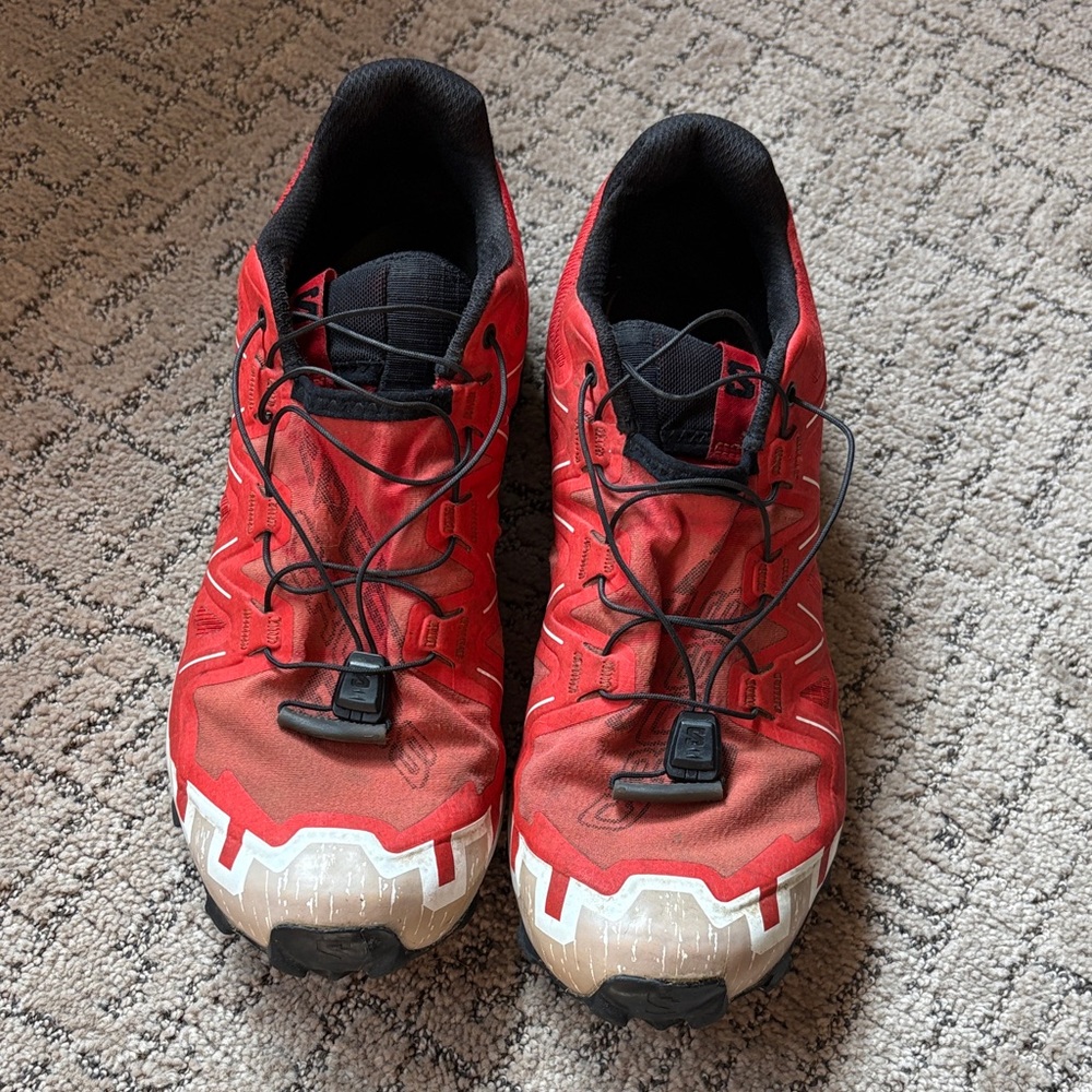 Salomon Red and Black Trail Running Shoes Speed Cross 6